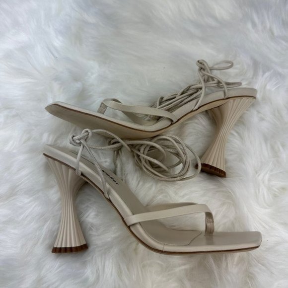 A A\'mmonde Atelier Anastassia 100 Ankle Tie in Ivory